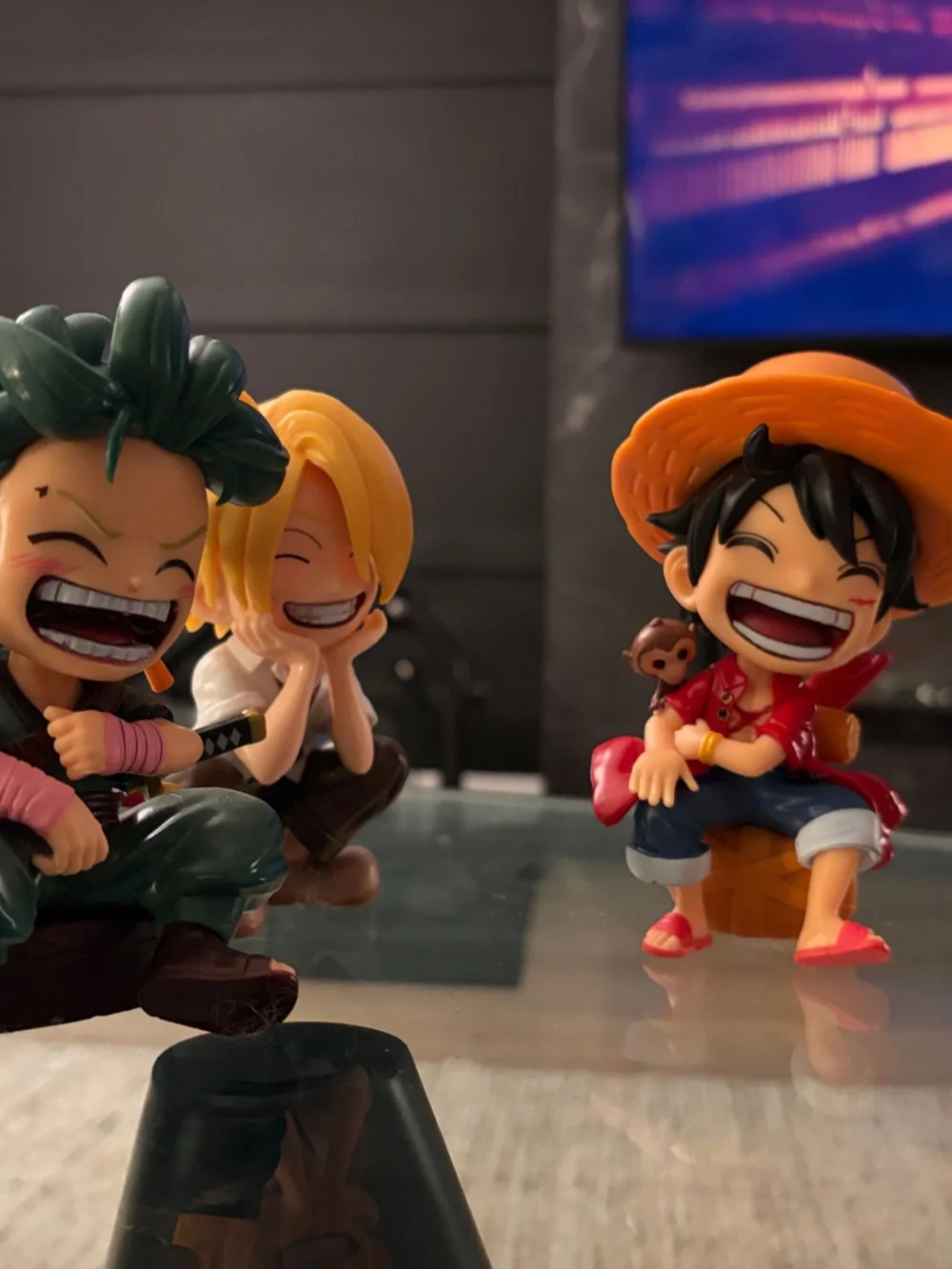 One Piece Chibi Figure Set - Luffy & Zoro (Orange, Green)